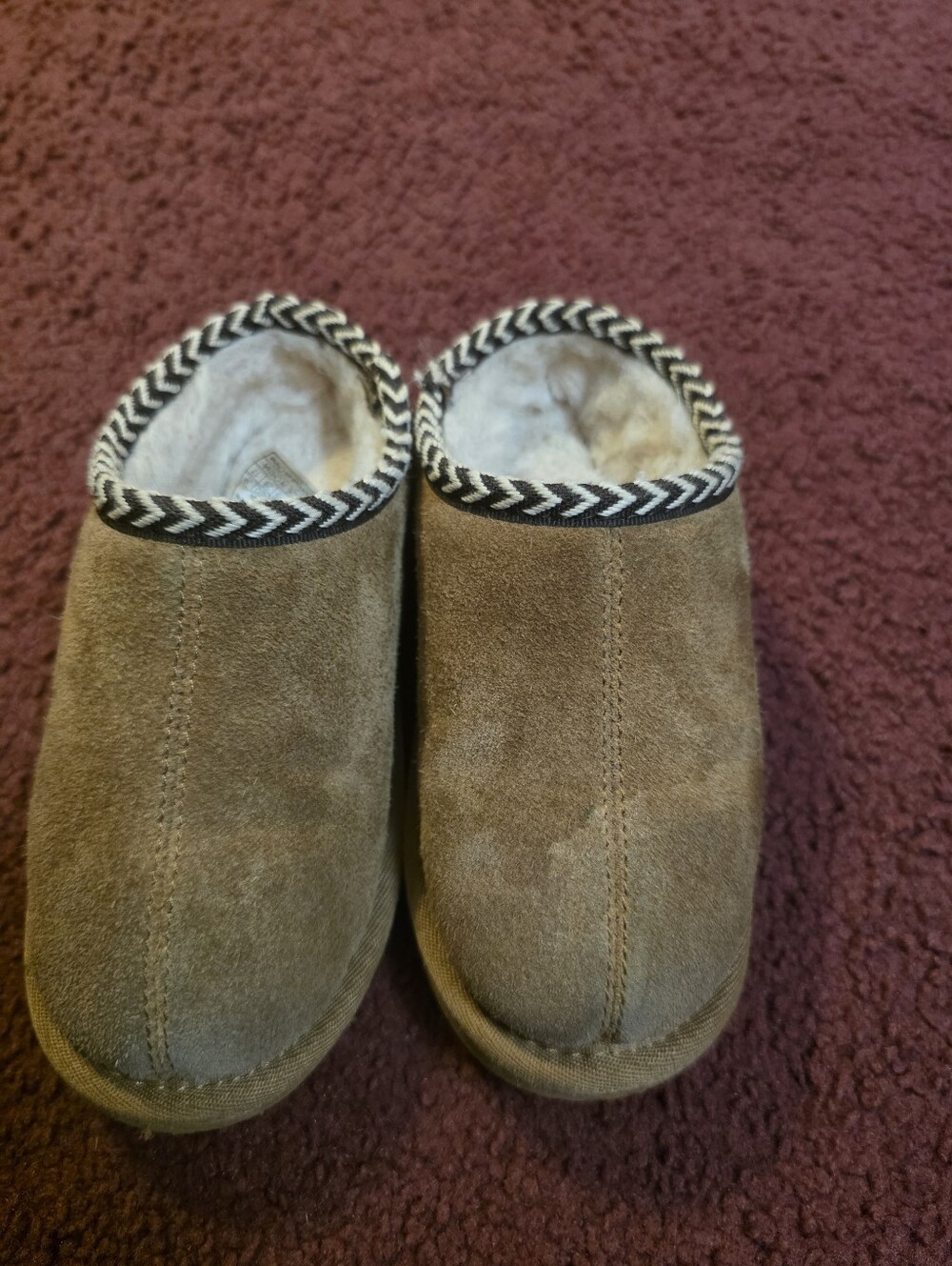 BearPaw Boy's Brown Suede Slip-On Moccasin
